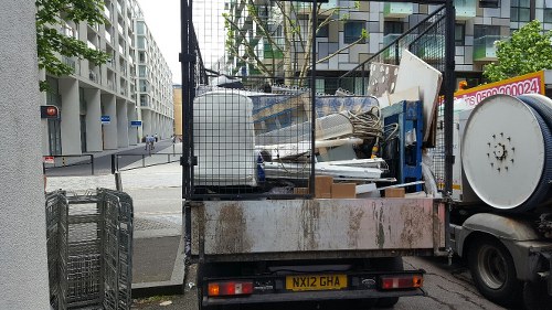 Clean and organized construction site after waste removal